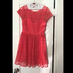 Artelier Sweetheart Neckline Coral Dress